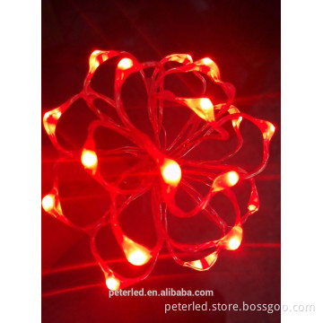LED battery operated copper wire string lights with shapes factory price